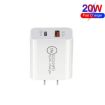 20W PD Type-C + QC 3.0 Fast Charger with USB-C to 8 Pin Cable US Plug - 2