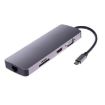 WS-11 8 in 1 Type-C Hub: HDMI, VGA, SD, TF, RJ45, PD, 2x USB3.0 Adapter - 1