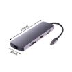 WS-11 8 in 1 Type-C Hub: HDMI, VGA, SD, TF, RJ45, PD, 2x USB3.0 Adapter - 3