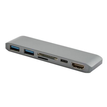 WS-15 6 in 1 Type-C Hub: HDMI, USB 3.0 x 2, SD, TF, PD Converter - 1