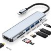 7-in-1 Type-C Hub: HDMI, SD/TF, USB2.0x2, USB3.0, PD Docking Station - 1