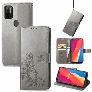 Ulefone Note 11 Plus Gray Leather Case: Lanyard, Card Slot, Wallet, Bracket - 1