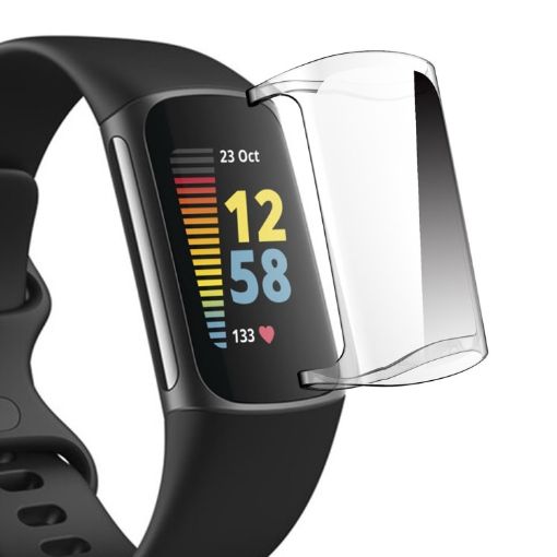 Fitbit Charge 5/6 ENKAY Hat-Prince Full Coverage TPU Clear Case Cover - 1