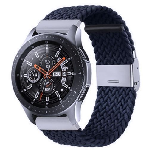 Samsung Galaxy Watch 4/5 20mm Nylon Braided Metal Buckle Band - Charcoal - 1