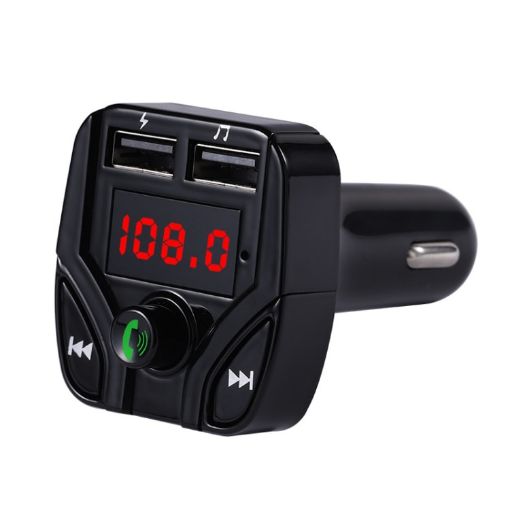 C4 Bluetooth MP3 Car Device - LCD FM Transmitter & Dual USB Charger - 1