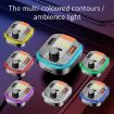 T832 Car Bluetooth FM Transmitter with Colorful Light & QC3.0 Charger - 4
