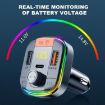 T832 Car Bluetooth FM Transmitter with Colorful Light & QC3.0 Charger - 6