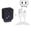 PD03 20W USB Charger with USB to 8 Pin Cable, US Plug, Black - 3