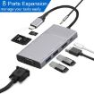 8 in 1 Type-C Hub: HDMI, USB, VGA, SD, TF, 3.5mm Adapter - 5