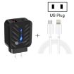 PD03 20W USB Charger with Type-C to 8 Pin Cable, US Plug, White - 3