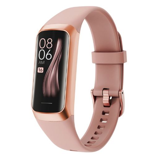 C60 Pink Smart Fitness Band - 1.1" Display, IP67 Waterproof - 1