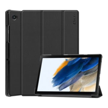 Samsung Galaxy Tab A8 10.5 2021 ENKAY Leather Tablet Case Black - 1