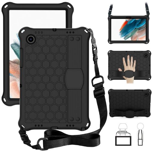 Galaxy Tab A8 10.5 2021 X200/X205 Honeycomb EVA+PC Case with Strap - 1