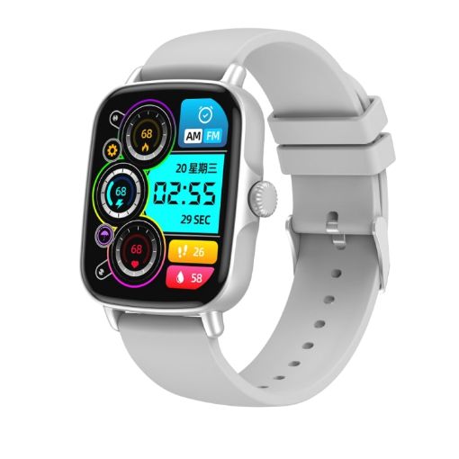 AW18 1.69" Smart Watch - Bluetooth Call & Heart Rate Monitor, White - 1