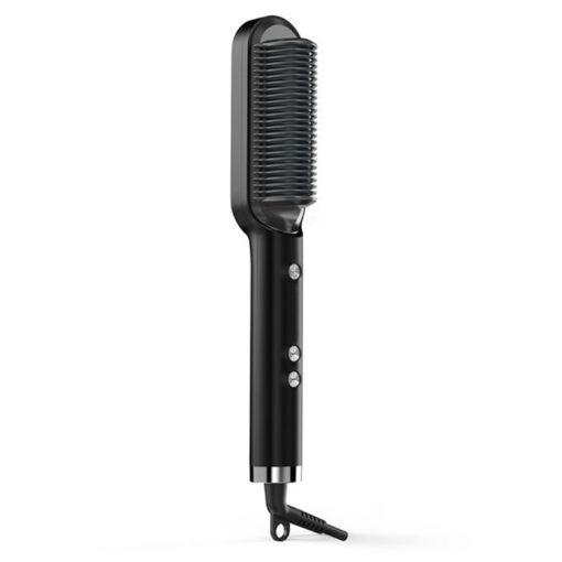 K-SKIN KD380 Hair Straightener & Curler Comb Brush, UK Plug, Black - 1