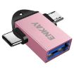ENKAY ENK-AT112 2 in 1 Type-C/Micro USB to USB 3.0 OTG Adapter Pink - 1