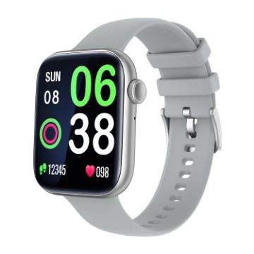 P45 1.8" Smart Watch - Heart Rate & Blood Pressure Monitor, Silver - 1