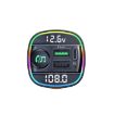 C22 Bluetooth 5.0 FM Transmitter with LED, Voltage Display, QC 3.0 PD Charger - 2
