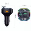 C22 Bluetooth 5.0 FM Transmitter with LED, Voltage Display, QC 3.0 PD Charger - 4