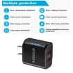 36W Dual Port QC3.0 USB Charger, Dual 18W Output, US Plug, Black - 5