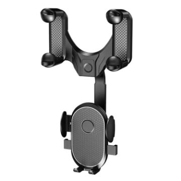R004 360 Rotatable Retractable Car Phone Holder for Rearview Mirror - 1