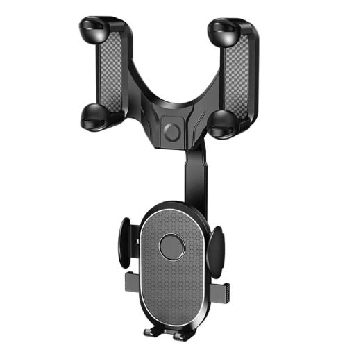 R004 360 Rotatable Retractable Car Phone Holder for Rearview Mirror - 1