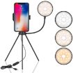 NS-08 LED Dimmable Ring Lamp with Tripod Phone Holder - 1
