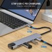 JUNSUNMAY 8 in 1 Type-C Dock: 4K HDMI, Ethernet, PD Charge, SD/TF Reader - 5
