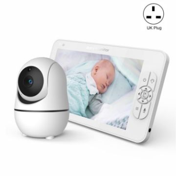 7" Screen SM70PTZ Wireless Baby Monitor, Night Vision, 2-Way Intercom UK Plug - 1