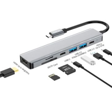 ENKAY Hat-Prince 7-in-1 Type-C Docking Station with 4K HDMI & PD Charge - 1