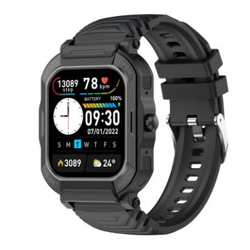 H30 1.91" Smart Watch - Heart Rate & Blood Pressure Monitor (Black) - 1