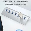 7301 7 Port USB 3.0 HUB with 5Gbps Speed & Power Adapter - 2