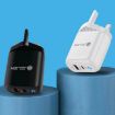 PD04 Type-C + USB Charger with Type-C to 8 Pin Cable, UK Plug (Black) - 6