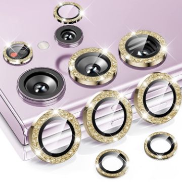 Samsung Galaxy S23 Ultra 5G Camera Lens Glitter Ring Tempered Glass - 1