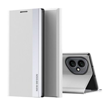 For Honor 400 Global 156.5mm Silver Leather Phone Case Electroplated - 1