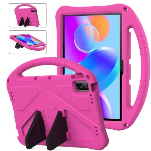 TCL Tab 11 EVA Shockproof Tablet Case with Holder - Rose Red - 1