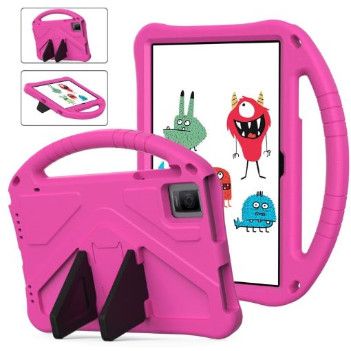TCL Tab 10 Gen2 2023 EVA Shockproof Tablet Case with Holder - Rose Red - 1