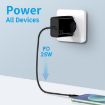 NORTHJO NOPD2501 25W USB-C Fast Charger, EU Plug, Black - 2