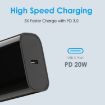 NORTHJO NOPD2001 20W USB-C Fast Charger UK Plug - Black - 4