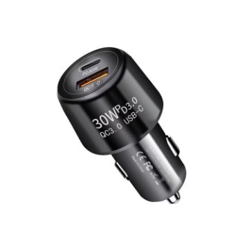P29 48W PD30W + QC3.0 18W Dual USB Car Charger - Black - 1
