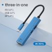 V264B 3-in-1 USB-C to USB3.0, PD3.0, DP1.4 Multi Splitter Adapter Hub - 2