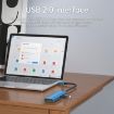 V264B 3-in-1 USB-C to USB3.0, PD3.0, DP1.4 Multi Splitter Adapter Hub - 4