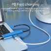 V264B 3-in-1 USB-C to USB3.0, PD3.0, DP1.4 Multi Splitter Adapter Hub - 5