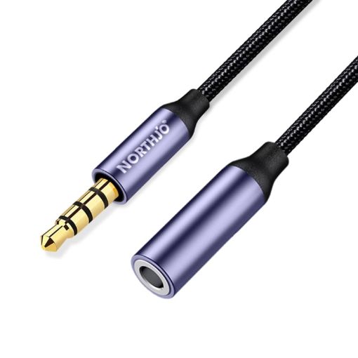 NORTHJO MTF0401 4 Pole 3.5mm Male-Female Stereo Audio Adapter 1m Cable - 1