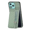 For Honor 400 Lite Green Carbon Fiber Vertical Flip Zipper Case - 3