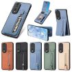 For Honor 400 Pro Global Carbon Fiber Flip Zipper Phone Case Khaki - 6