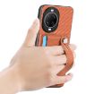Huawei nova 14 Brown Wristband Kickstand Card Wallet Phone Case + Tool Knife - 4