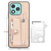 For Honor 400 Lite Khaki Wristband Kickstand Wallet Phone Case with Knife - 5