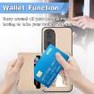 For Honor 400 Lite Green Carbon Fiber Magnetic Card Bag Phone Case - 5