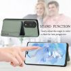 For Honor 400 Lite Khaki Carbon Fiber Magnetic Card Phone Case - 6